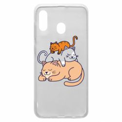 Чехол для Samsung A30 Sleeping cats - PrintSalon