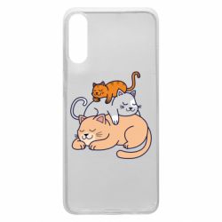 Чехол для Samsung A70 Sleeping cats - PrintSalon
