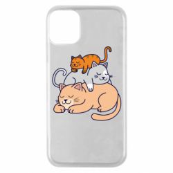 Чехол для iPhone 11 Pro Sleeping cats - PrintSalon