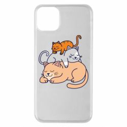 Чехол для iPhone 11 Pro Max Sleeping cats - PrintSalon