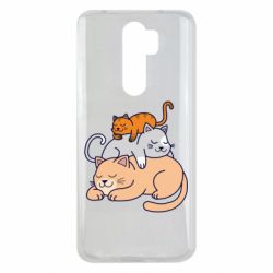 Чехол для Xiaomi Redmi Note 8 Pro Sleeping cats - PrintSalon