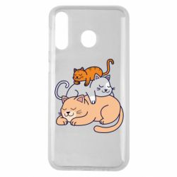 Чехол для Samsung M30 Sleeping cats - PrintSalon