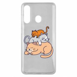 Чехол для Samsung M40 Sleeping cats - PrintSalon