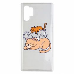 Чехол для Samsung Note 10 Plus Sleeping cats - PrintSalon