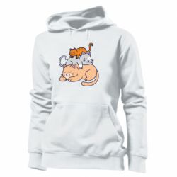 Женское худи Sleeping cats