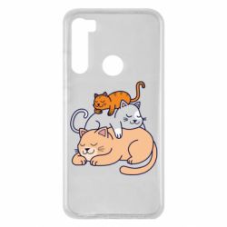 Чехол для Xiaomi Redmi Note 8 Sleeping cats - PrintSalon