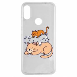 Чехол для Xiaomi Redmi Note 7 Sleeping cats - PrintSalon