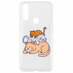 Чехол для Oppo A31 Sleeping cats - PrintSalon