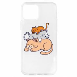 Чехол для iPhone 12 Pro Sleeping cats - PrintSalon