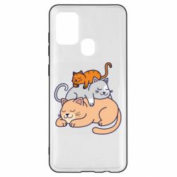 Чехол для Samsung A21s Sleeping cats - PrintSalon