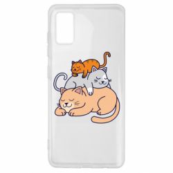 Чехол для Samsung A41 Sleeping cats - PrintSalon