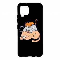 Чехол для Samsung A42 5G Sleeping cats - PrintSalon