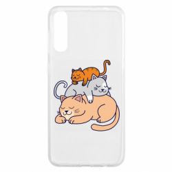 Чехол для Samsung A50 Sleeping cats - PrintSalon