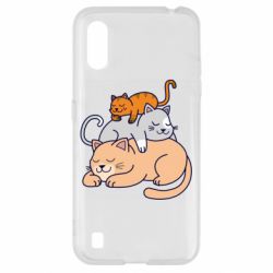 Чехол для Samsung A01/M01 Sleeping cats - PrintSalon