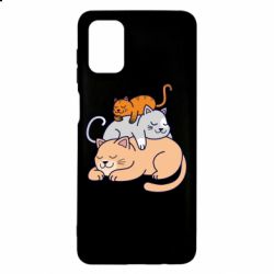 Чехол для Samsung M51 Sleeping cats - PrintSalon