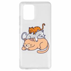Чехол для Samsung S10 Lite Sleeping cats - PrintSalon