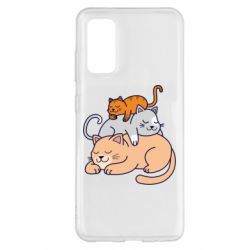 Чехол для Samsung S20 Sleeping cats - PrintSalon