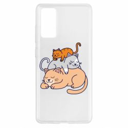 Чехол для Samsung S20 FE Sleeping cats - PrintSalon