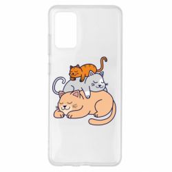 Чехол для Samsung S20+ Sleeping cats - PrintSalon