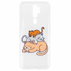 Чехол для Oppo A5/A9 2020 Sleeping cats - PrintSalon