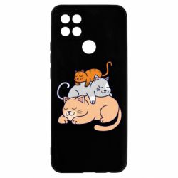 Чехол для Oppo A15s/A15 Sleeping cats - PrintSalon