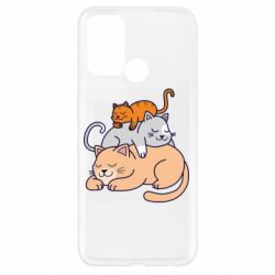 Чехол для Oppo A52/A72/A92 Sleeping cats - PrintSalon