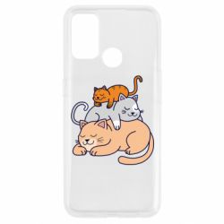 Чехол для Oppo A53/A32/A33 Sleeping cats - PrintSalon