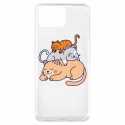 Чехол для Oppo A73 Sleeping cats - PrintSalon