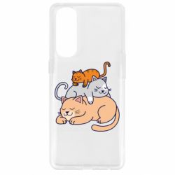 Чехол для Oppo Reno 4 Pro Sleeping cats - PrintSalon