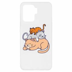 Чехол для Oppo Reno 5 Lite Sleeping cats - PrintSalon