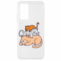 Чехол для Xiaomi Mi 10T/10T Pro Sleeping cats - PrintSalon