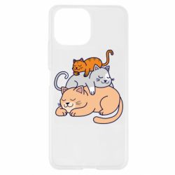 Чехол для Xiaomi Mi11 Lite Sleeping cats - PrintSalon