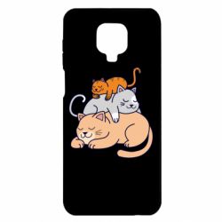 Чехол для Xiaomi Redmi Note 9S/9Pro/9Pro Max Sleeping cats - PrintSalon