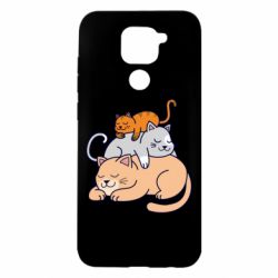 Чехол для Xiaomi Redmi Note 9/Redmi 10X Sleeping cats - PrintSalon