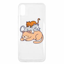 Чехол для Xiaomi Redmi 9a Sleeping cats - PrintSalon