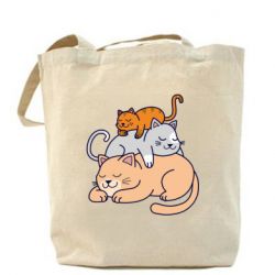 Эко-сумка Sleeping cats - PrintSalon