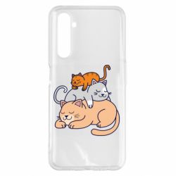 Чехол для Realme 6 Pro Sleeping cats - PrintSalon