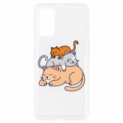 Чехол для Realme 7 Pro Sleeping cats - PrintSalon