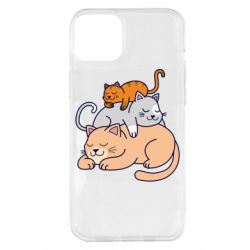 Чехол для iPhone 14 Plus Sleeping cats - PrintSalon