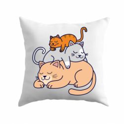 Подушка Sleeping cats - PrintSalon