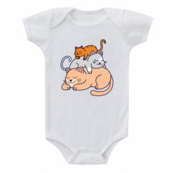 Детский бодик Sleeping cats - PrintSalon