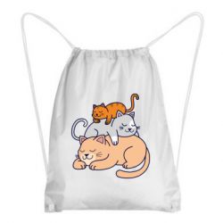 Рюкзак-мешок Sleeping cats - PrintSalon