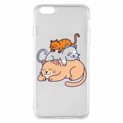 Чехол для iPhone 6 Plus/6S Plus Sleeping cats - PrintSalon
