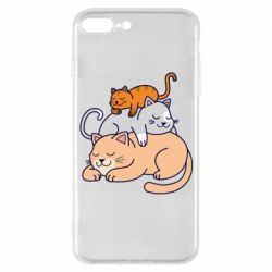 Чехол для iPhone 7 Plus Sleeping cats - PrintSalon