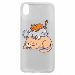 Чехол для Xiaomi Redmi 7A Sleeping cats - PrintSalon