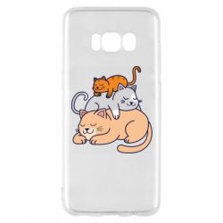 Чехол для Samsung S8 Sleeping cats - PrintSalon