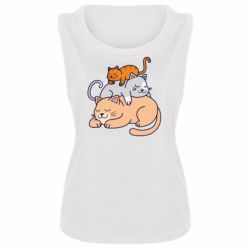 Женская майка Sleeping cats - PrintSalon
