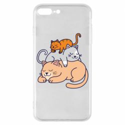 Чехол для iPhone 8 Plus Sleeping cats - PrintSalon