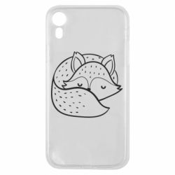 Чехол для iPhone XR Sleeping fox - PrintSalon