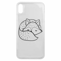 Чехол для iPhone Xs Max Sleeping fox - PrintSalon